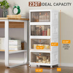4-tier storage bins with lids for home office and dorm use