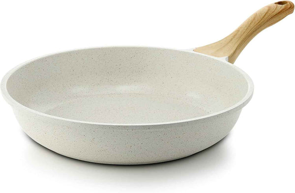 SENSARTE Nonstick Frying Pan Skillet, Swiss Granite Coating Omelette Pan, Healthy Stone Cookware Chef's Pan, PFOA Free (8/9.5/10/11/12.5 Inch) (9.5 Inch)