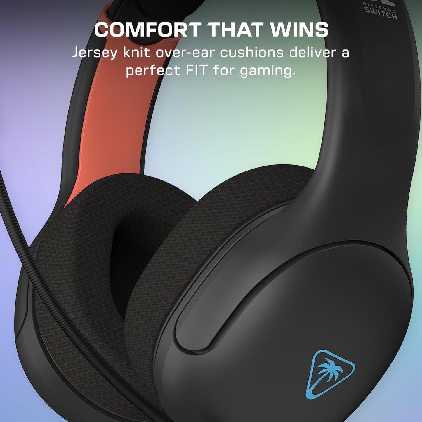 Turtle Beach Airlite Fit Wired Gaming Headset – Officially Licensed for Nintendo Switch 2, Nintendo Switch, Durable, Lightweight, Charcoal Blue/Red
