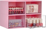 Vtopmart 4 Pack Small Clear Stackable Storage Drawers,Acrylic Bathroom Makeup Organizer,Plastic Storage Bins For Vanity, Undersink, Kitchen Cabinets, Pantry, Home Organization