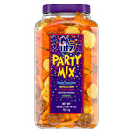 Utz Party Mix snack mix includes corn tortillas, pretzels, and cheese curls, 1.62 pounds, resealable container