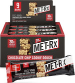 MET-Rx Big 100 Colossal Protein Bars, 9 Count, Chocolate Chip Cookie Dough, 3.52 oz