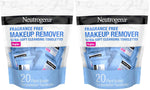 Neutrogena daily makeup remover wipes, 20 count, single face cleansing towelettes, alcohol-free, 100% plant-based