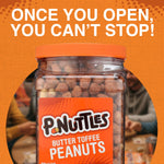 P-Nuttles Butter Toffee Covered Peanuts, 44 oz Jar, Made in USA, Kosher