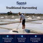 sante naturelle celtic salt 1.1lb french mineral sea salt organic rich in 82+ minerals hand harvested sal celtica