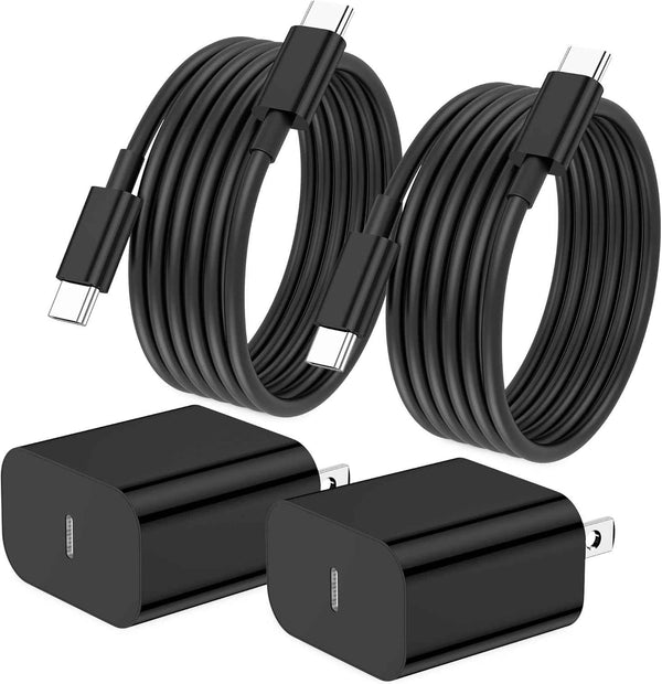 iPhone 17 16 15 Charger Fast Charging,2Pack 20W Apple iPad USB C Wall Chrager Block with 6FT USB C to C Cable for iPhone 17/Pro/Pro Max/17 Air/ 16/16 Pro/16 Pro Max/15/Plus/Pro/Pro Max (White)