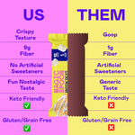 Gluten-free protein bars, 8-count, marshmallow flavor, high protein, low carb, keto friendly