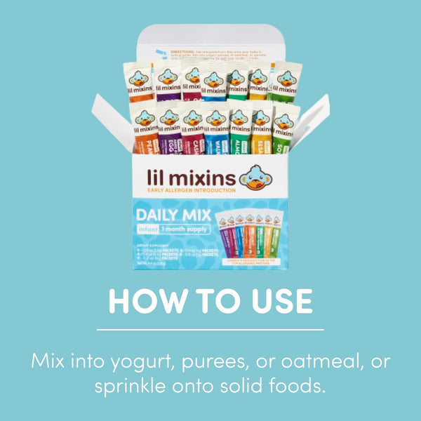 Lil Mixins Early Allergen Introduction Mix-ins for Ages 4-12 Months