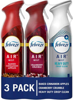 Febreze Air Mist Air Freshener Spray, Odor-Fighting Room Spray, Air Fresheners for Home and Bathroom and Kitchen, Aerosol Can, Linen & Sky Scent, 8.8oz (Pack of 2)