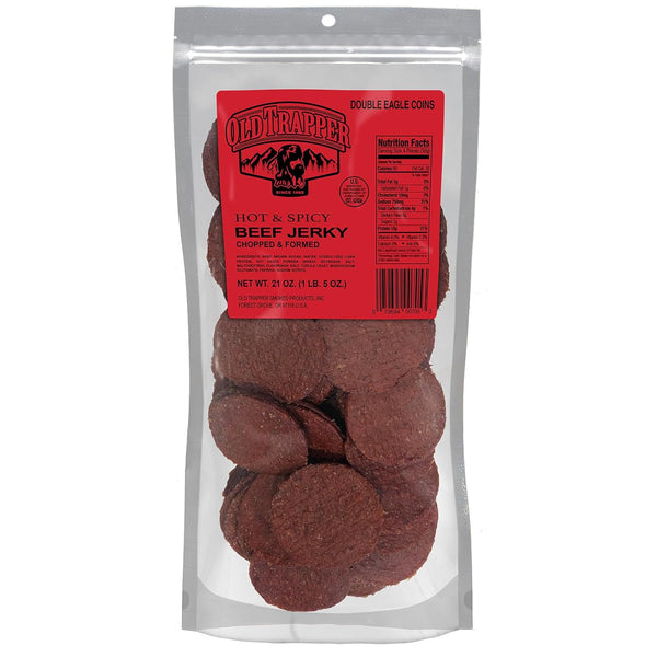 Old Trapper Double Eagle Beef Jerky, 21 Ounce Package, 10 Grams of Protein and 80 Calories per Serving