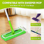 6-Pack Reusable Mop Pads Compatible with Sweeper Mop - 100% Coral Fleece Washable Refills - Microfiber Dry & Wet Sweeping Cloths for Multi-Surface/Hardwood Floor Cleaning