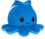 TeeTurtle Reversible Octopus Plushie - 4-Inch Pink + Aqua Two-Sided Flip Plush Toy with Embroidered Details - Cute Mini Collectible Plush for Kids, Teens, and Adults