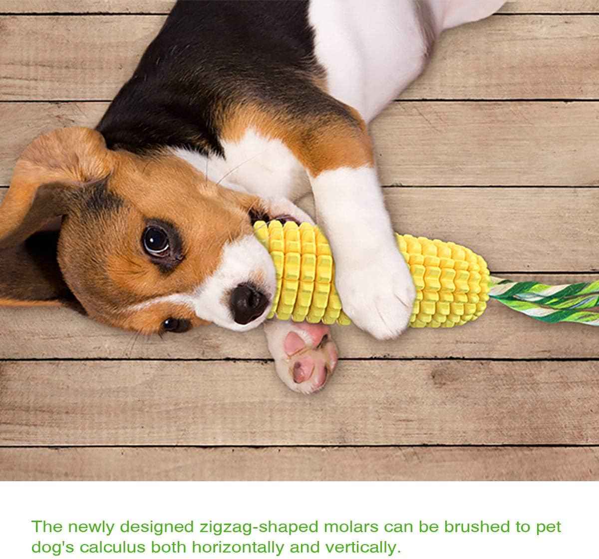 Carllg Dog Chew Toys for Aggressive Chewers, Indestructible Tough Durable Squeaky Interactive Dog Toys, Puppy Teeth Chew Corn Stick Toy for Small Medium Large Breed