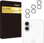 ailun 3 pack tempered glass lens protector for iphone 16 pro, 14 pro, and max models, 9h hardness, anti-scratch, case friendly