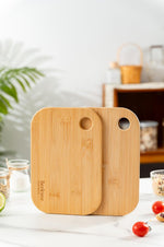 Berkvee small bamboo cutting board set, 2 PCs, FSC-certified, lightweight, BPA free