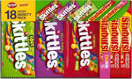 Bulk box of assorted SKITTLES and STARBURST candies, 37.05 oz, 18-count variety mix
