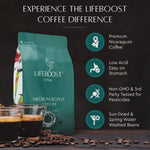 Lifeboost Coffee Ground Medium Roast - Low Acid, USDA Organic, Non-GMO, Third Party Tested