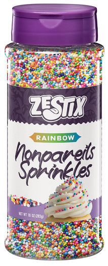 Rainbow Nonpareils Sprinkles 10 oz - Kosher Mini Round Sprinkles for Baking, Cupcakes, Cookies, Cakes, Ice Cream and Cake Decorations