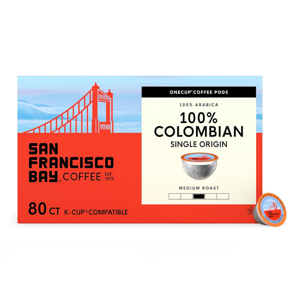 San Francisco Bay French Roast K-Cup Coffee Pods, 80-count, Dark Roast, Compostable