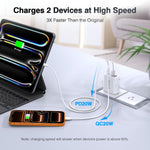 40W USB C Charger Cube, 2-Pack Fast Charging Block, 4-Port Power Adapter