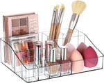 3 Tier Clear Makeup Organizer with Drawer for Countertop and Bathroom Vanity