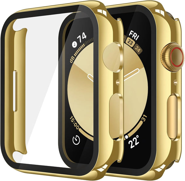 Misxi tempered glass case for Apple Watch Series 7 (2021) 46mm and Series 6 watch
