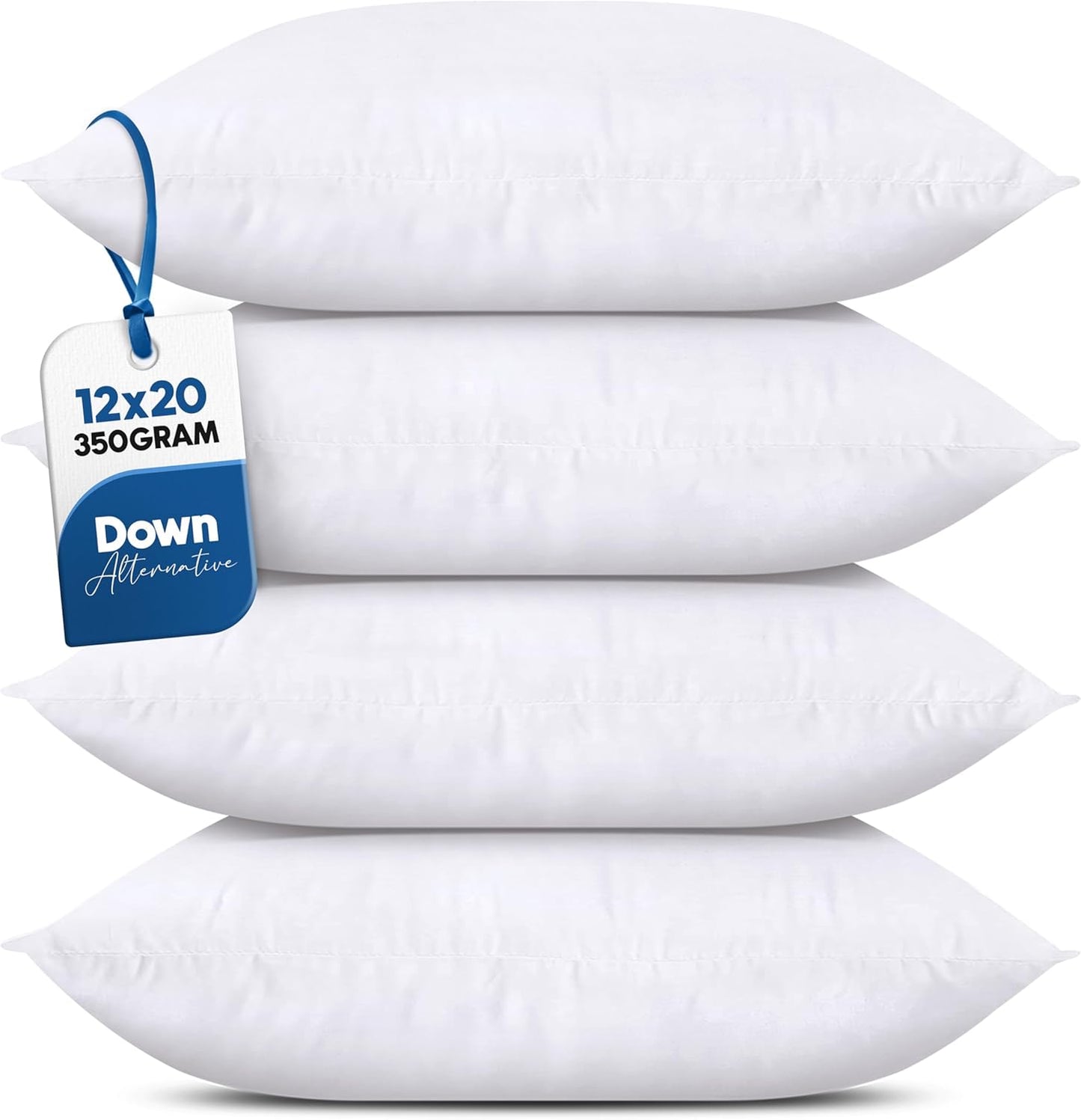 Utopia Bedding Throw Pillows (Set of 4, White), 18 x 18 Inches Pillows for Sofa, Bed and Couch Decorative Stuffer Pillow - Rayz Mart