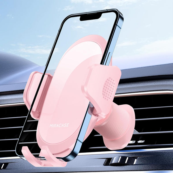 Car Phone Holder with Metal Hook Clip and Air Vent Cell Phone Stand