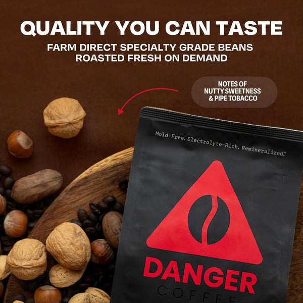 Dave Asprey's Remineralized Danger Coffee, Mold Free & Lab Tested, Medium Roast, 10.9 Ounce