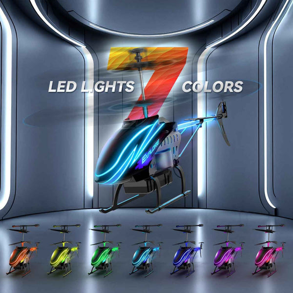 BUSSGO RC Helicopter 30Mins Flight, 7 LED Light Modes, Altitude Hold, RC Toys for Kids