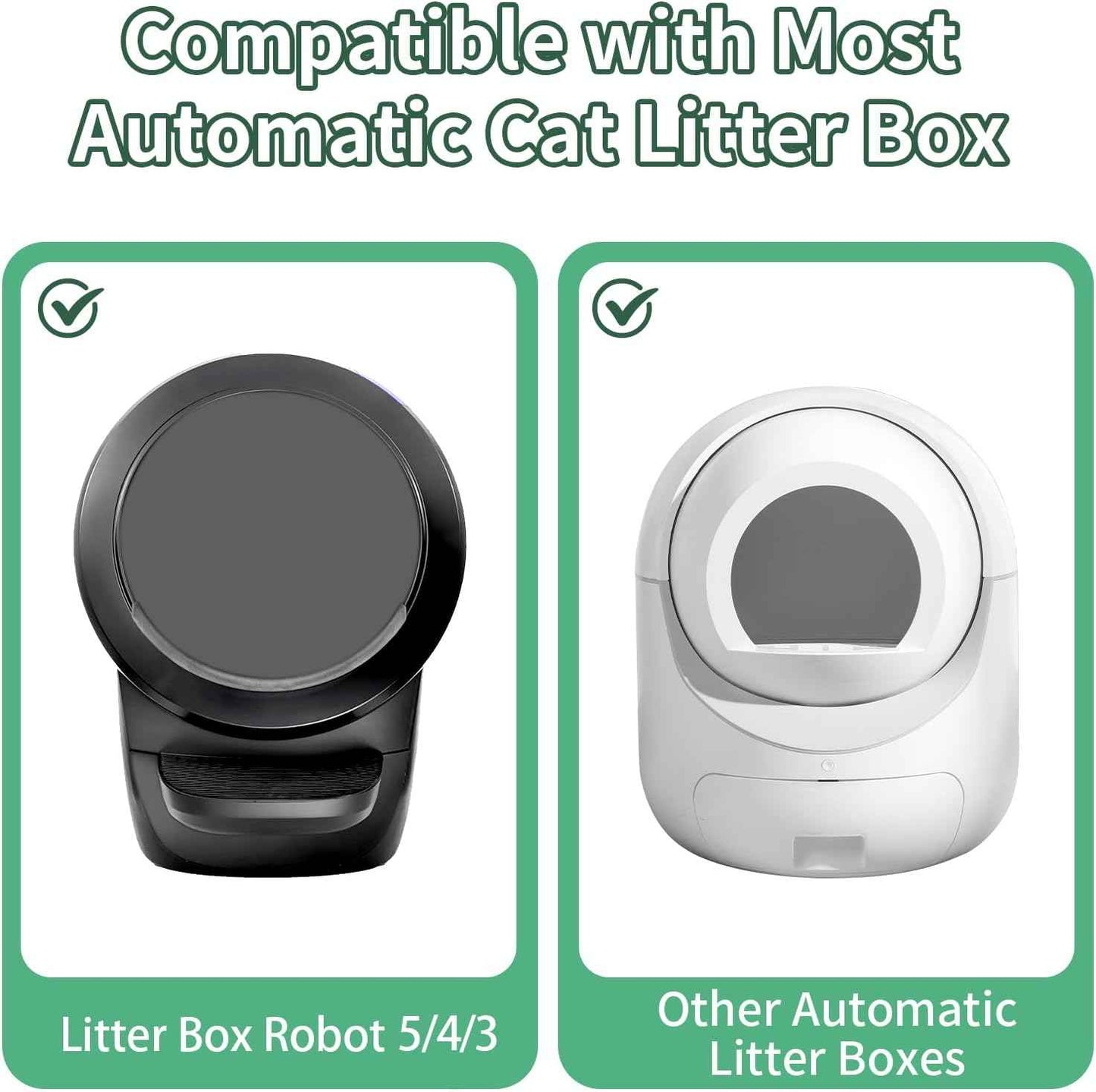 ANWA 40 Count Cat Litter Box Liners for Automatic Cat Litter Box and Litter Box Robot 4/3, Heavy-Duty, Extra Thick