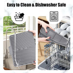 Silicone Dish Drying Mat for Kitchen Counter, Heat Resistant and Non-Slip