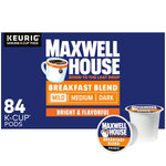 Maxwell House Breakfast Blend Mild Roast K-Cup Coffee Pods, 84-count box