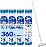 Extra Sticky Lint Roller, Mega Value Set 400 Sheets for Pet Hair Removal, Dog and Cat Lint Remover for Clothes, Furniture, Carpet