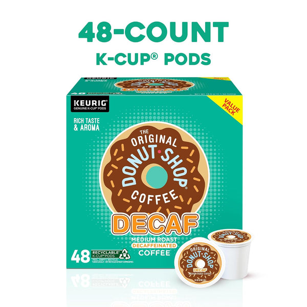 The Original Donut Shop Decaf Keurig Single-Serve K-Cup Pods, Medium Roast Coffee, 48 Count