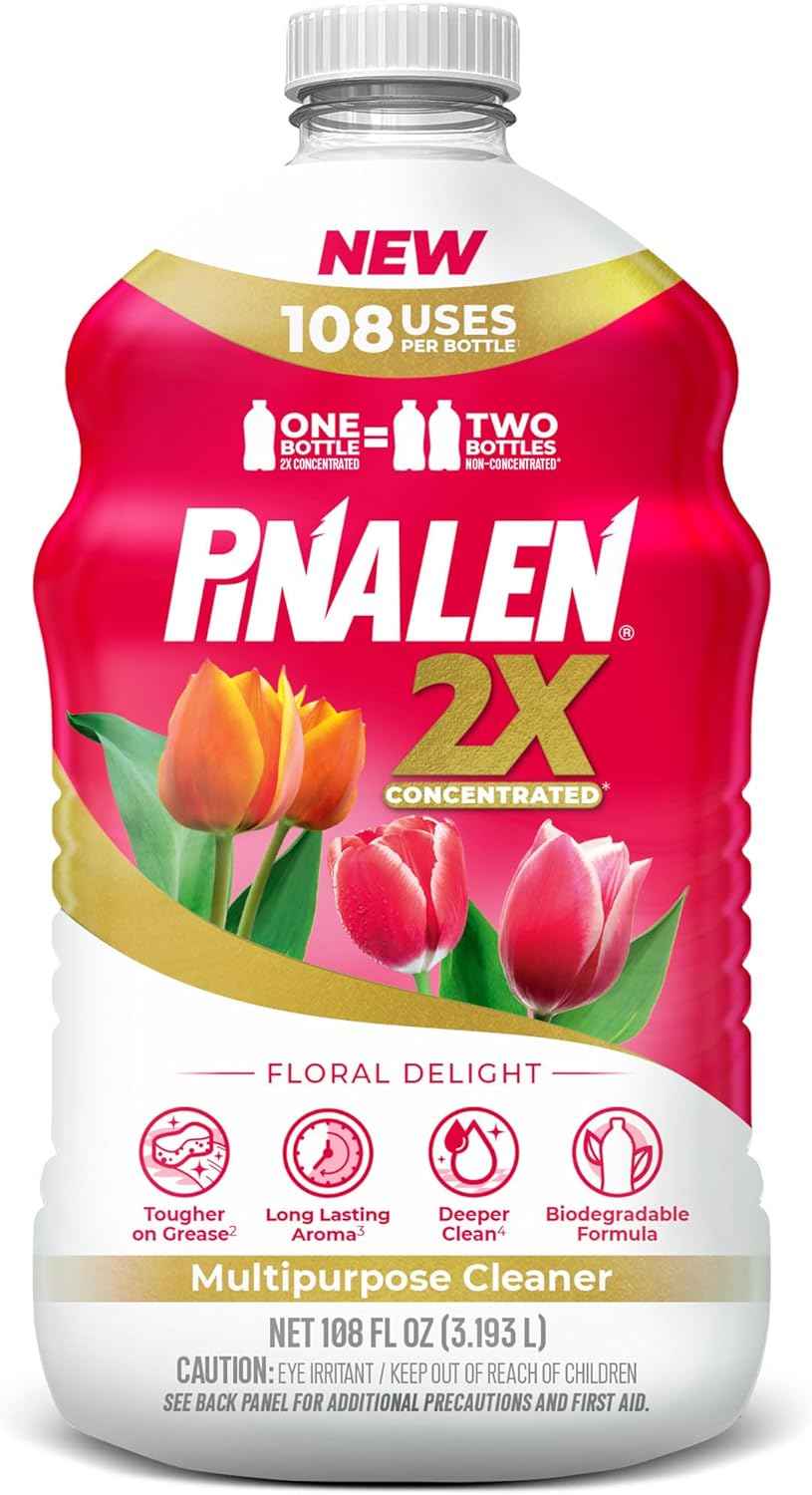 PINALEN 2X Concentrated Multipurpose Cleaner - Fresh Pine Scent - 28 fl oz - All Purpose Cleaner for Kitchen, Bathroom, Laundry, Floors & Outdoors