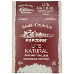 Amish Country Popcorn, 10 Bags, Lite Natural White Hulless, Microwaveable, Kosher