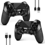 AceGamer 2 Pack wireless controller for PS4/Pro/Slim/PC with non-slip grip and USB-C cable (Pink and White)
