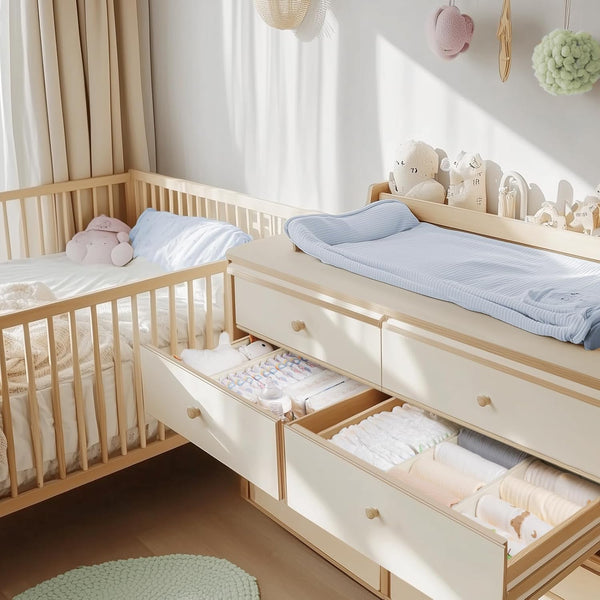 14 Pack Beige Drawer Organizer for Baby Clothes and Storage