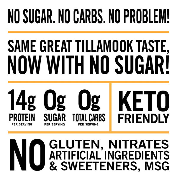 Tillamook Country Smoker Zero Sugar Beef Jerky, Original, 6.5 Ounce