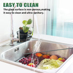 Tempered Glass Cutting Boards for Kitchen Counter, Clear, Non-Slip, Heat-Resistant, Easy to Clean, 2PCS