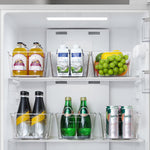 12-pack clear plastic storage bins for organizing and labeling