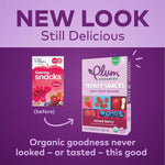 Plum Organics Teensy Snacks Soft Fruit Snacks - Mixed Berry - 0.35 oz Bags (Pack of 40) - Organic Toddler Food Fruit Snacks