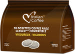 Italian Coffee Pads for Senseo Machines, 3 Flavors Mix, 54 Pads