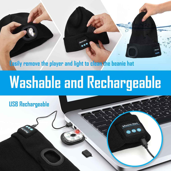 led bluetooth beanie hat for men and women, valentines day gifts, anniversary birthday gift