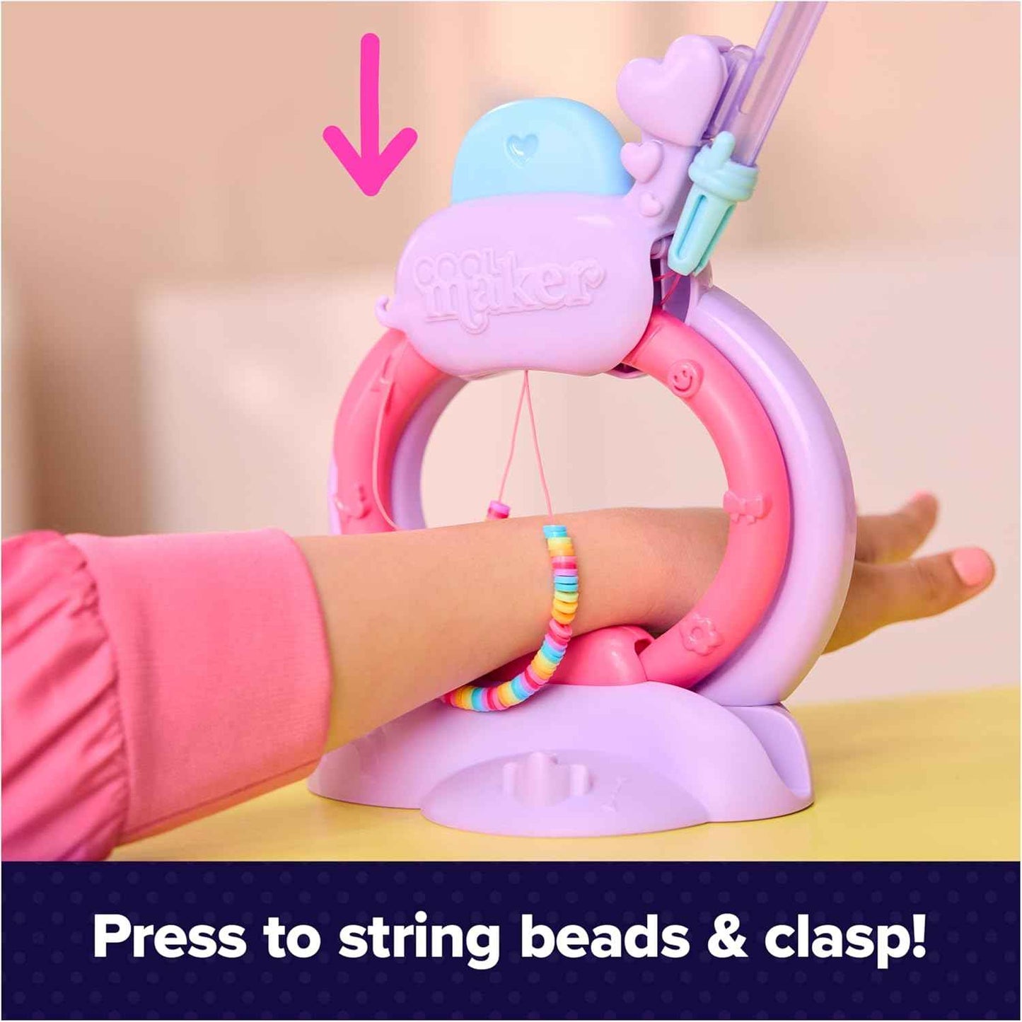 Cool Maker, Stack’d Heishi Studio Bracelet Making Kit with Easy Beading Pen & Over 1200 Beads for Bracelets, Makes 15, Gifts & Stocking Stuffers for Girls Ages 7 and up