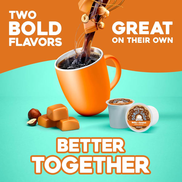The Original Donut Shop Duos Nutty + Caramel Coffee Keurig K-Cup Pods 60 Count