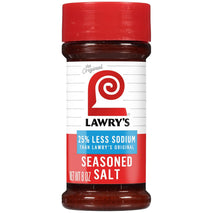 Lawry's 25% Less Sodium Seasoned Salt, 8 oz, Kosher Certified, No MSG Added, All-Purpose Seasoning for Beef, Pork, or Poultry