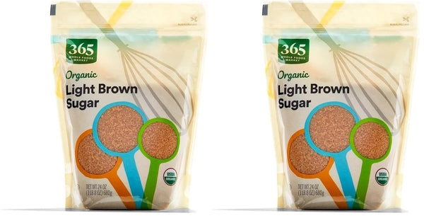 365 by Whole Foods Market, Organic Light Brown Sugar, 24 Ounce, Non-GMO and Resealable