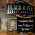 Black Rifle Coffee Company AK Espresso, 50 Count, Medium Roast K Cups